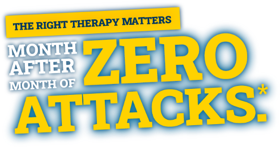 The right therapy matters. month after month of zero attacks
