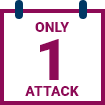 icon indicating one attack per year