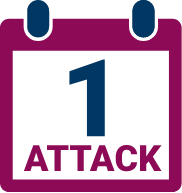 icon indicating one attack per year